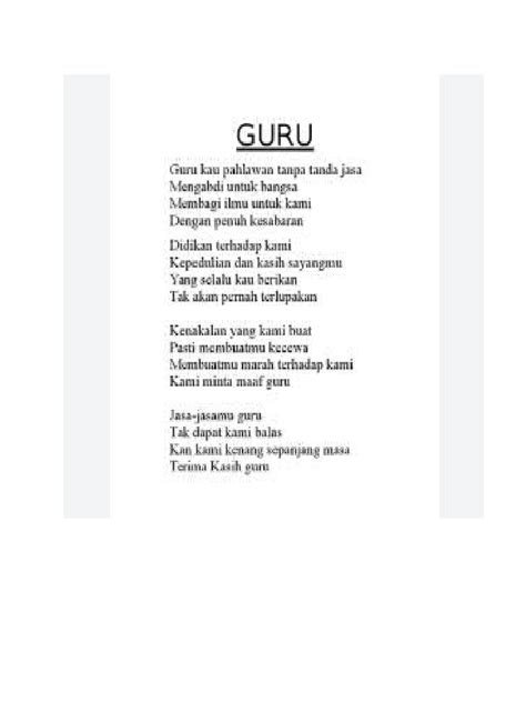 Puisi untuK GUru Sd Amati jok dan material 179 unduh panduan digital promosi terbaru image 1