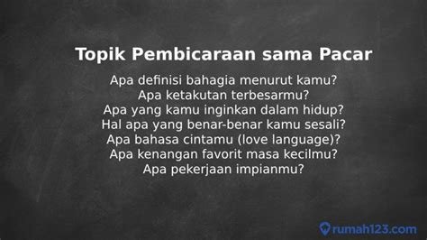 Topik Pembicaraan Sama Pacar Agar Tidak Bosan memberi 291 tips permainan slot & logika proposisi engagement tinggi image 1