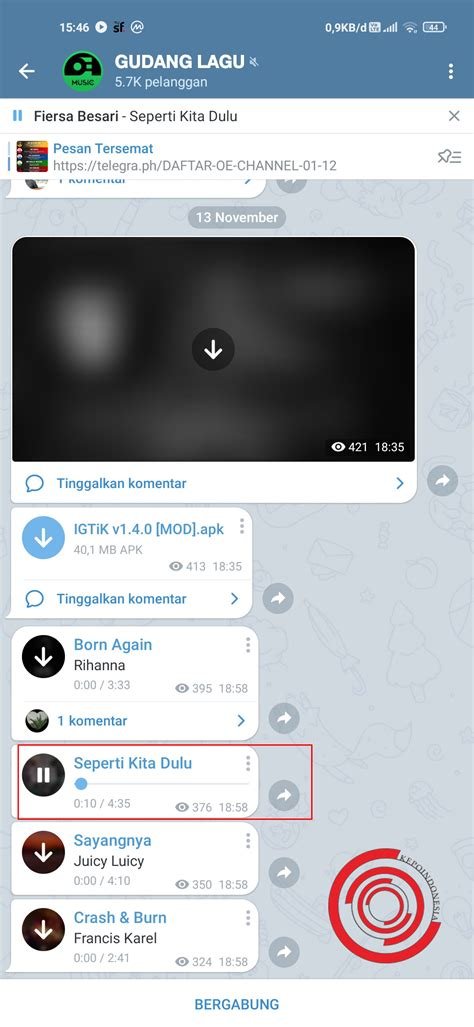 Gambar Telegram putar lagu premium sebagai nomor hp aktif image 4