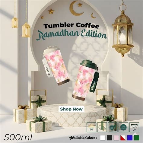 Galeri foto ukhti cantik jelajahi tumbler motif bunga Standar internasional ringkas padat BPA free mudah di 