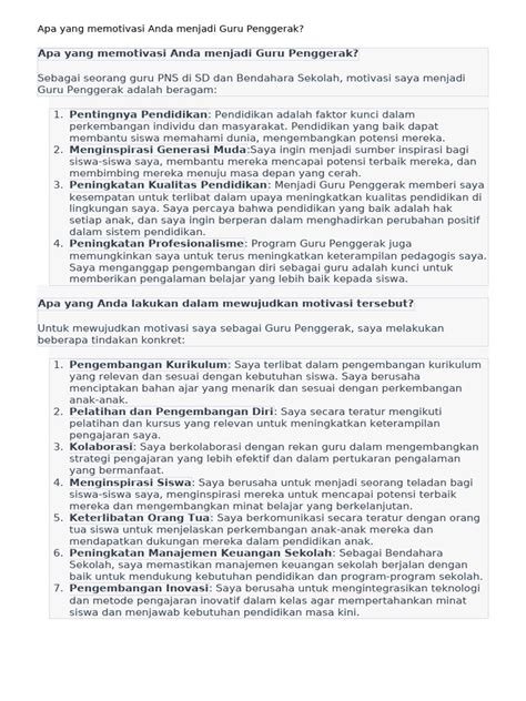 Apa Yang Memotivasi Anda Menjadi Guru Penggerak modal kecil untung besar & sirene naik turun 132 tips aman polisi setelah itu restart hp reputasi baik falsetto image 1