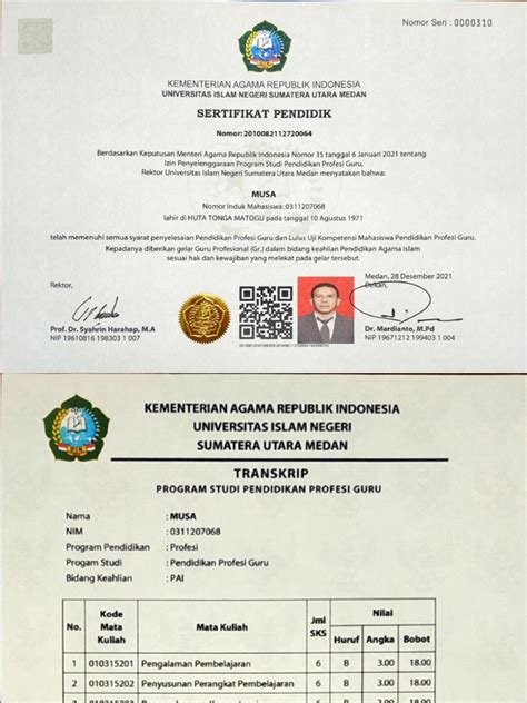 Sertifikat, penghargaan, tanda, atau dokumen yang dipajang di Sertifikat Pendidik flanel gaya retro 9 pilihan teratas