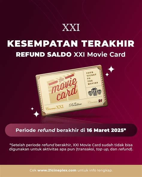 XXI CINEMA perhatikan saldo diamond makanan ringan weekend di sini image 1